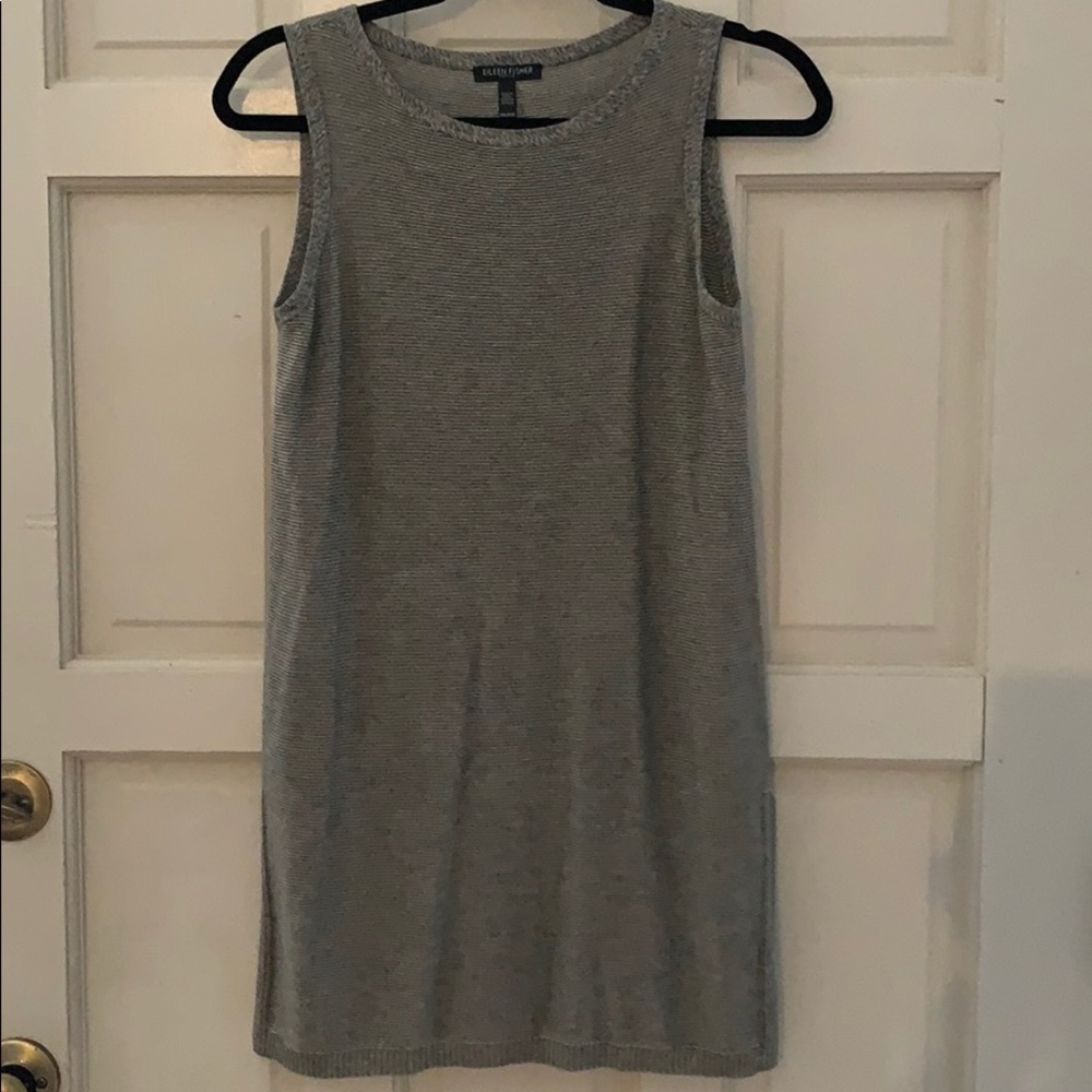 EILEEN FISHER PETITE KNIT CREW NECK TANK